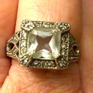 Green Amethyst Sterling Silver Ring